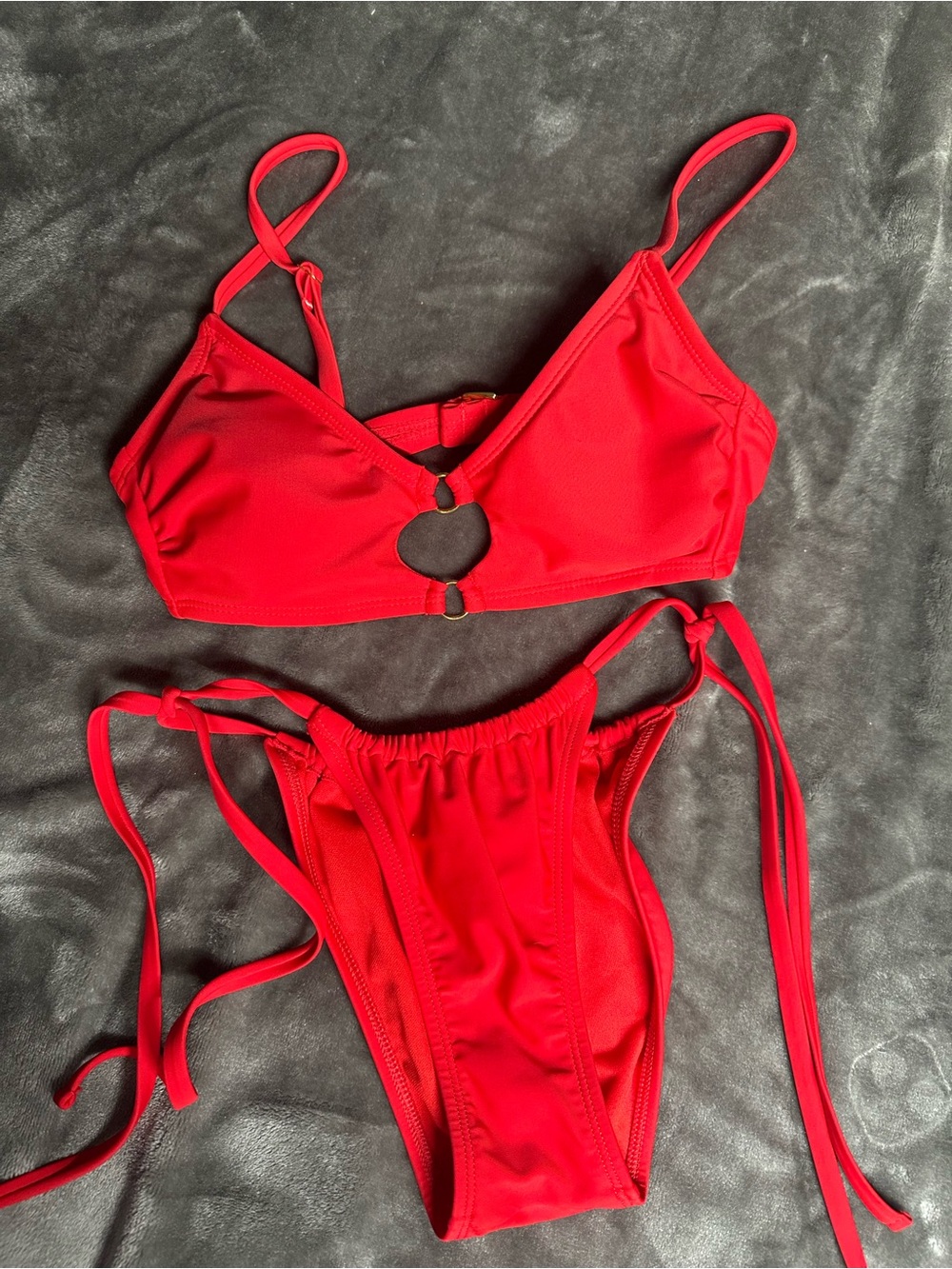 wild fable Red Heart-Cutout Bikini Set